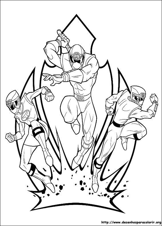 power rangers para colorir