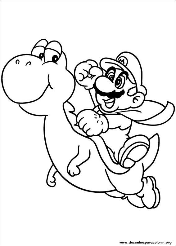 Desenho do Super Mario para colorir - Desenhos Para Desenhar