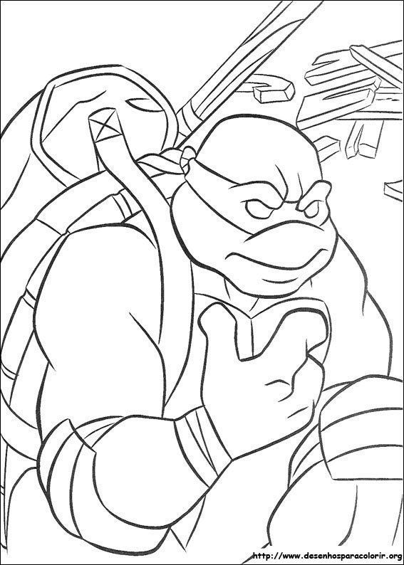 Desenhos do Tartarugas Ninja para colorir