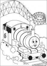 Como Pintar e colorir trem Thomas e seus amigos criançinhas
