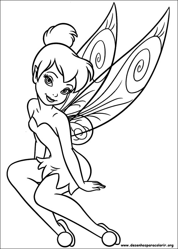 Tinker Bell Para Colorir