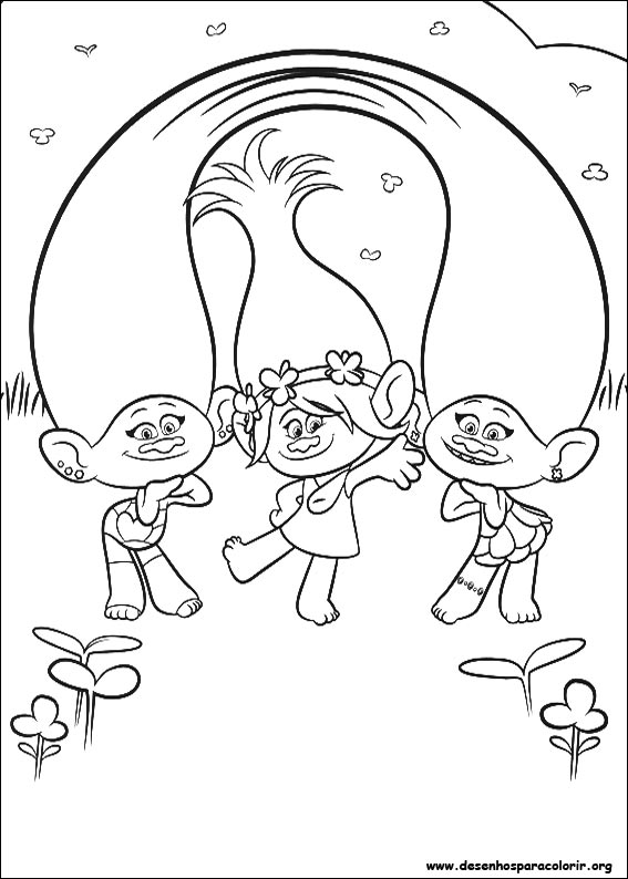 Desenhos para colorir Trolls Turnê mundial (World Tour)