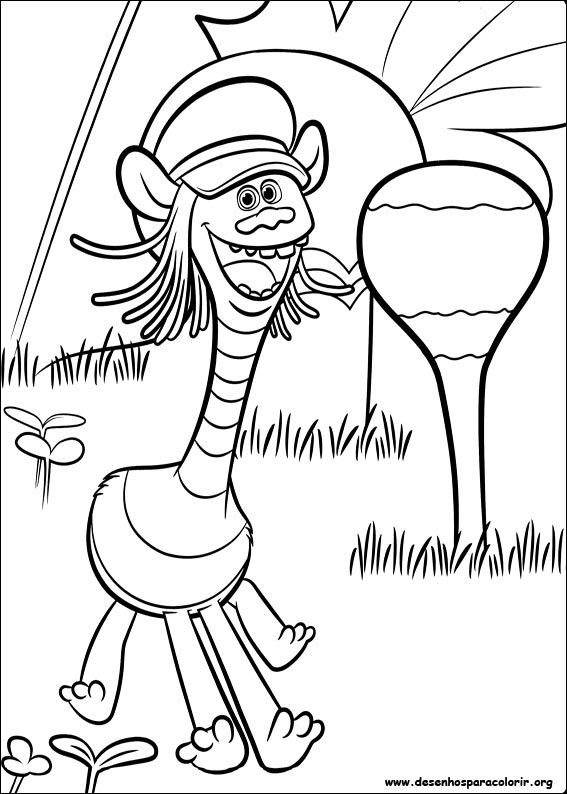 Desenhos do Trolls para colorir