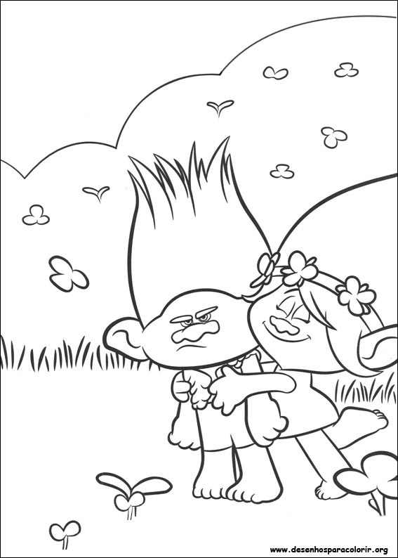 Desenhos do Trolls para colorir