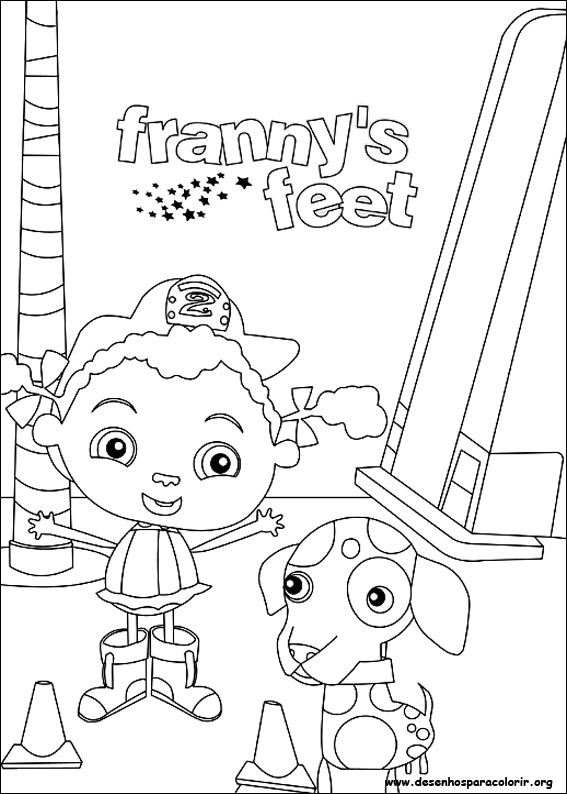 Os pezinhos mágicos de Franny para colorir.