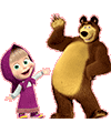 Masha e o Urso para colorir